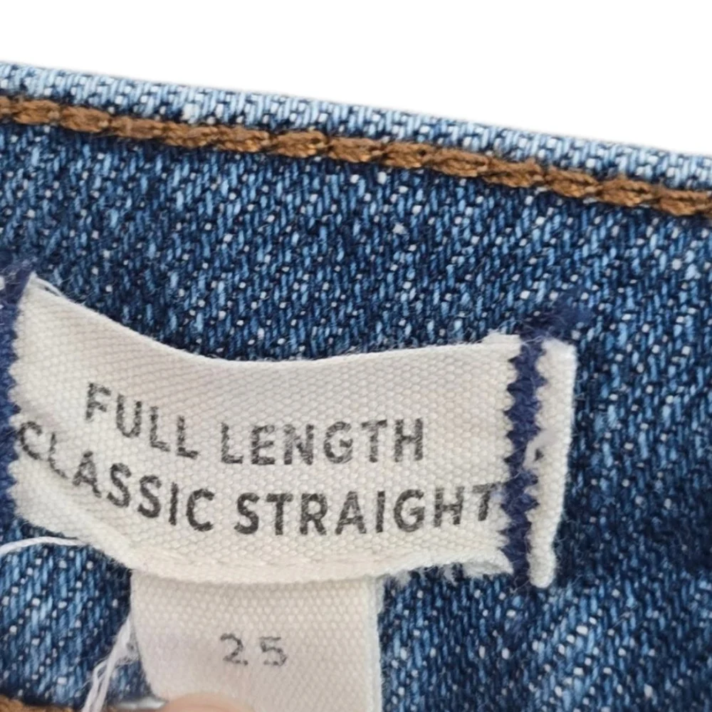Madwell Womens Full Lenght Classic Straight Light Wash Jeans Size 25